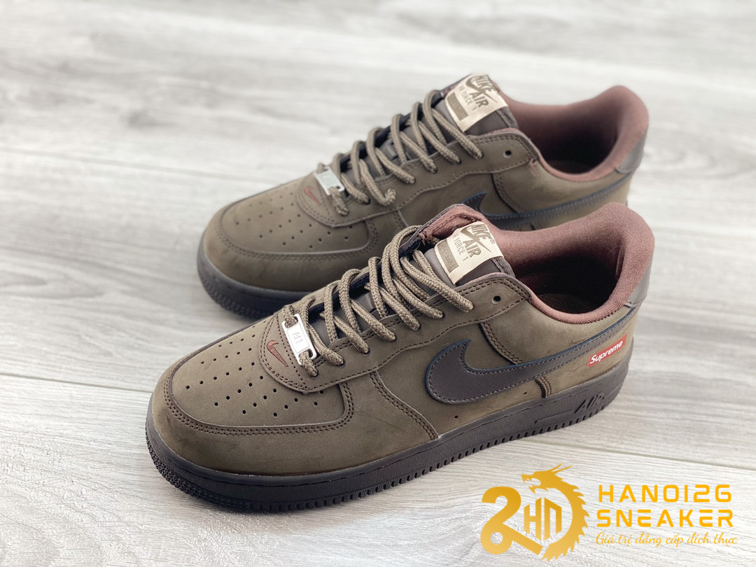 Giày Nike AF1 Low Supreme Baroque Brown (1)