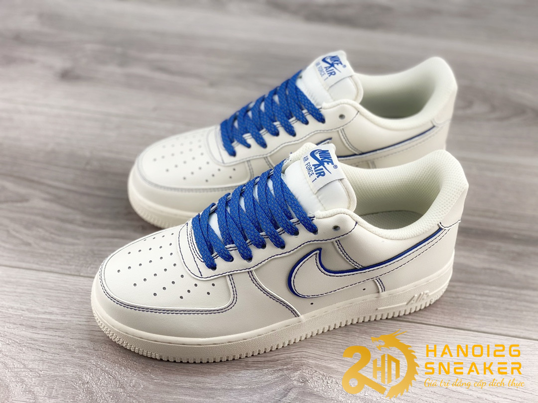 Giày Nike AF1 Low White Blue 315122 404 (3)