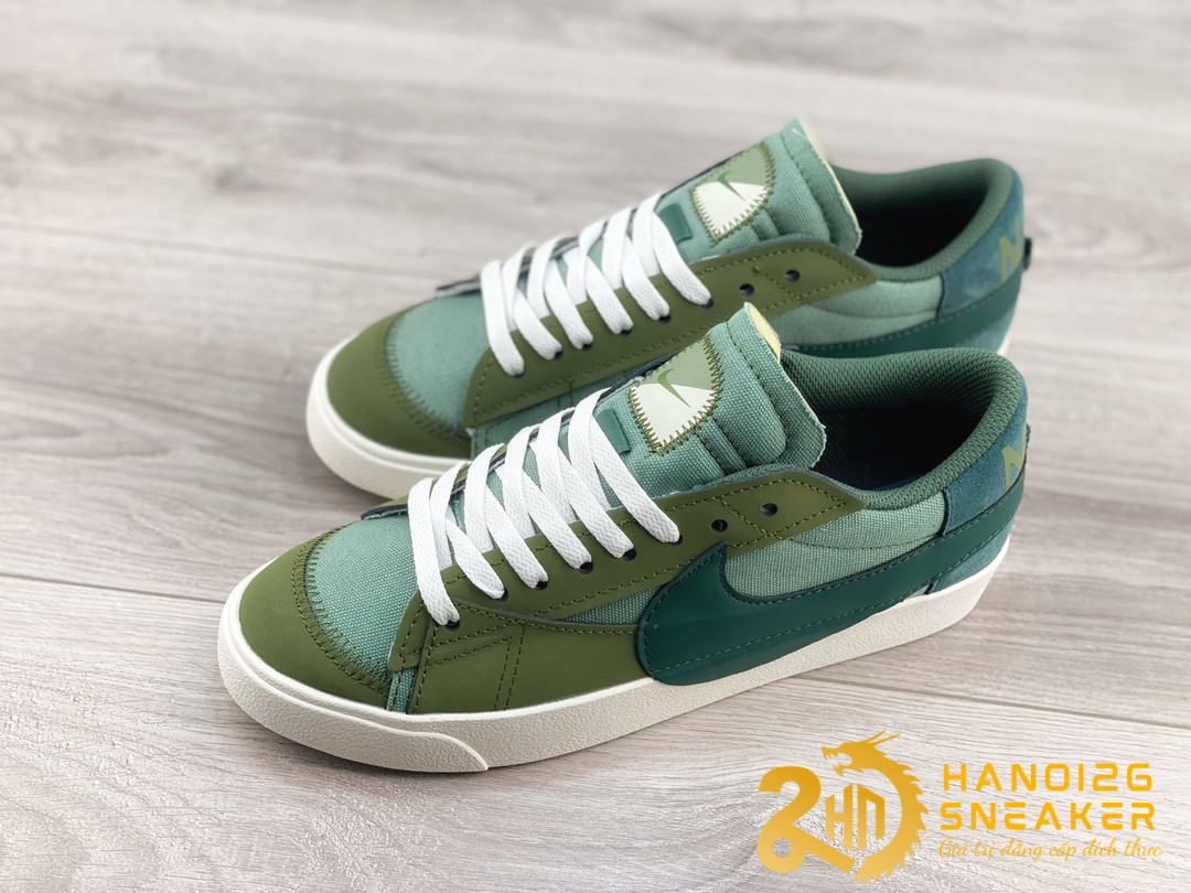 Giày Nike Blazer Low 77 Jumbo Oil Green (1)