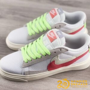 Giày Nike Blazer Low Sacai White Pink Green Varisity (1)