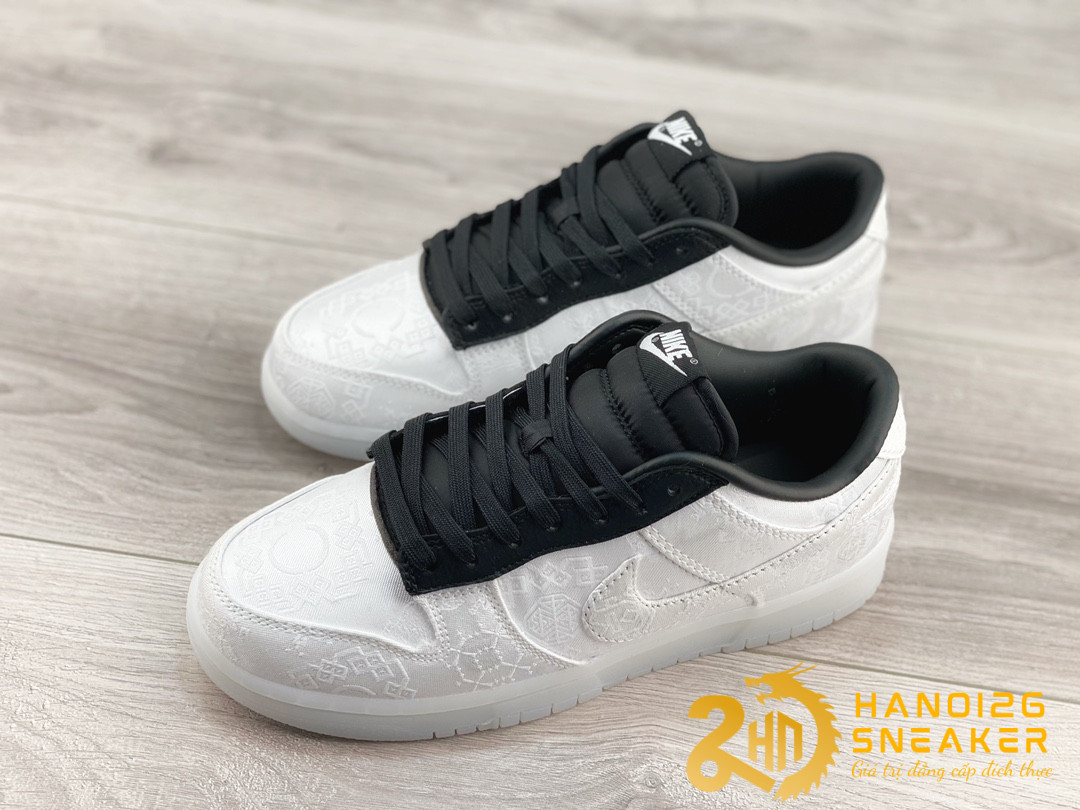 Giày Nike Dunk Low CLOT Fragment White (1)