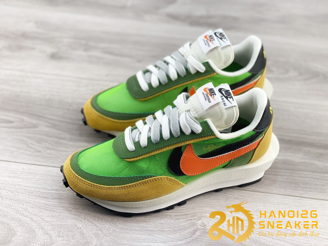 Giày Nike LD Waffle Sacai Green Gusto (1)