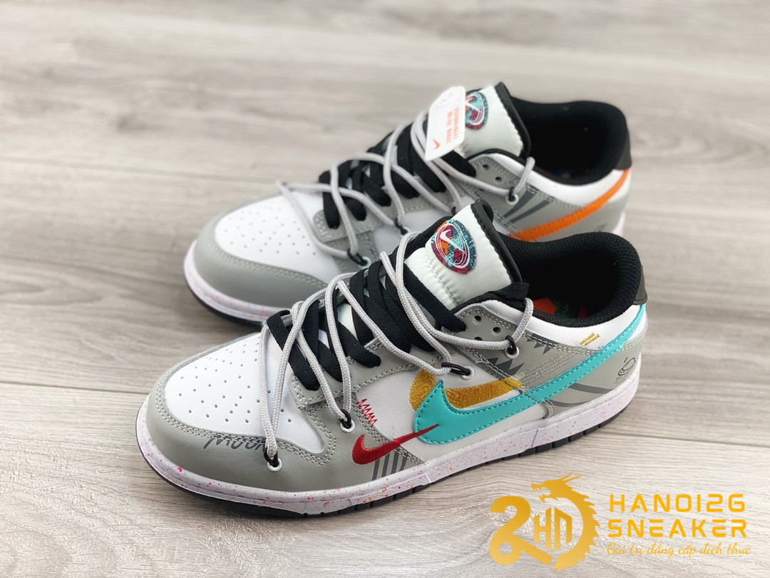 Giày Nike SB Dunk Low Multi Swoosh Gray (1)