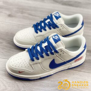 Giày Supreme X Nike SB Dunk Low White Blue (1)