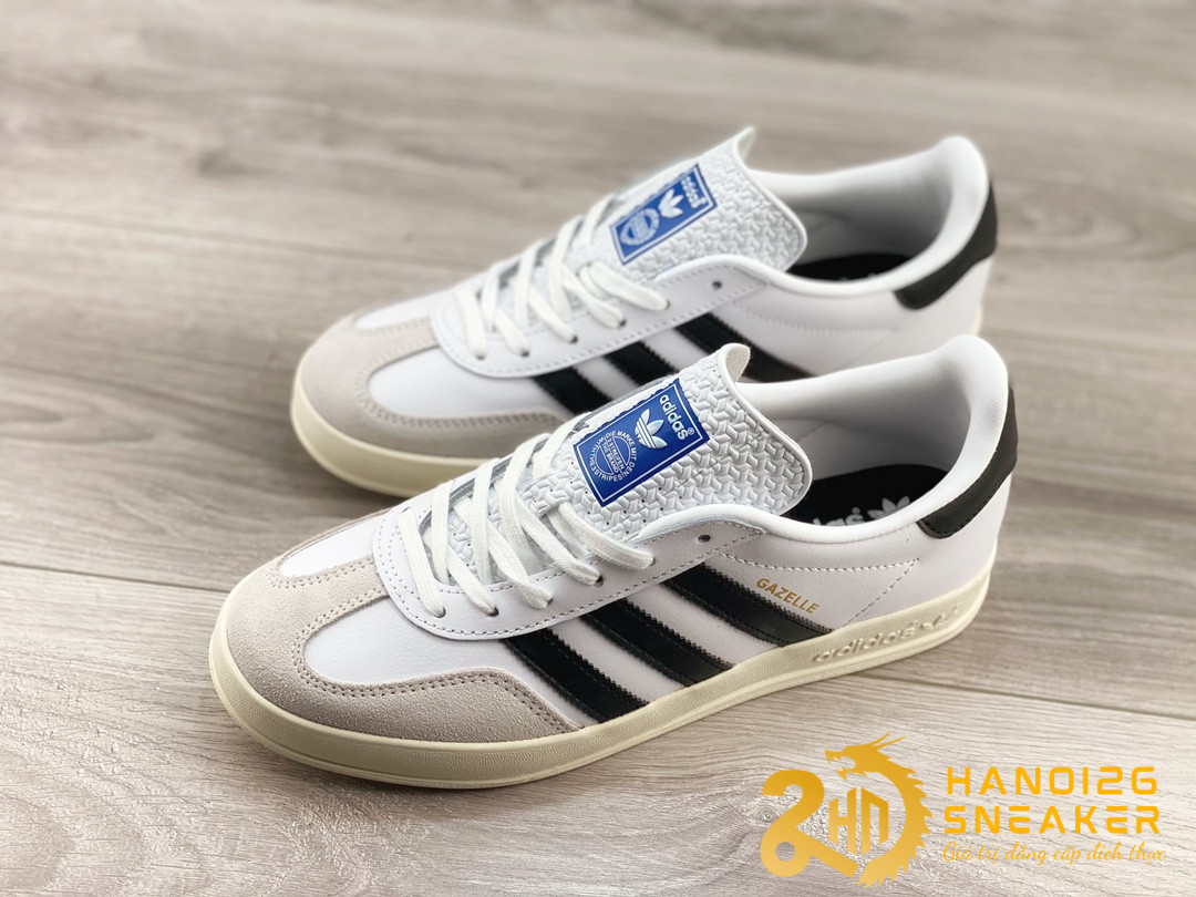 Giày Adidas Originals Gazelle Indoor White Black (1)