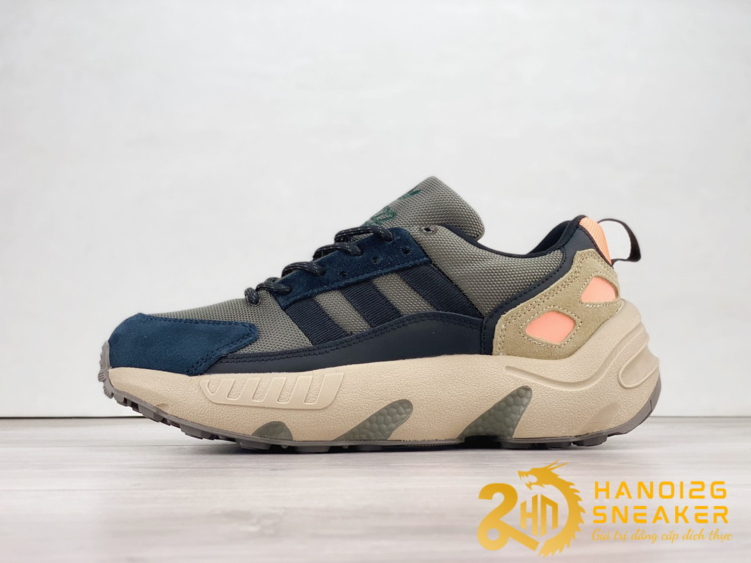 Giày Adidas ZX 22 Boost Olive Shadow Green Beam Orange