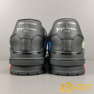 Giày Louis Vuitton X Yayoi Kusama Trainer Black Print Like Auth (1)