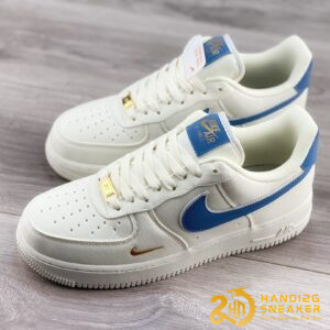 Giày Nike Air Force 1 Beige Blue Metallic Gold (1)