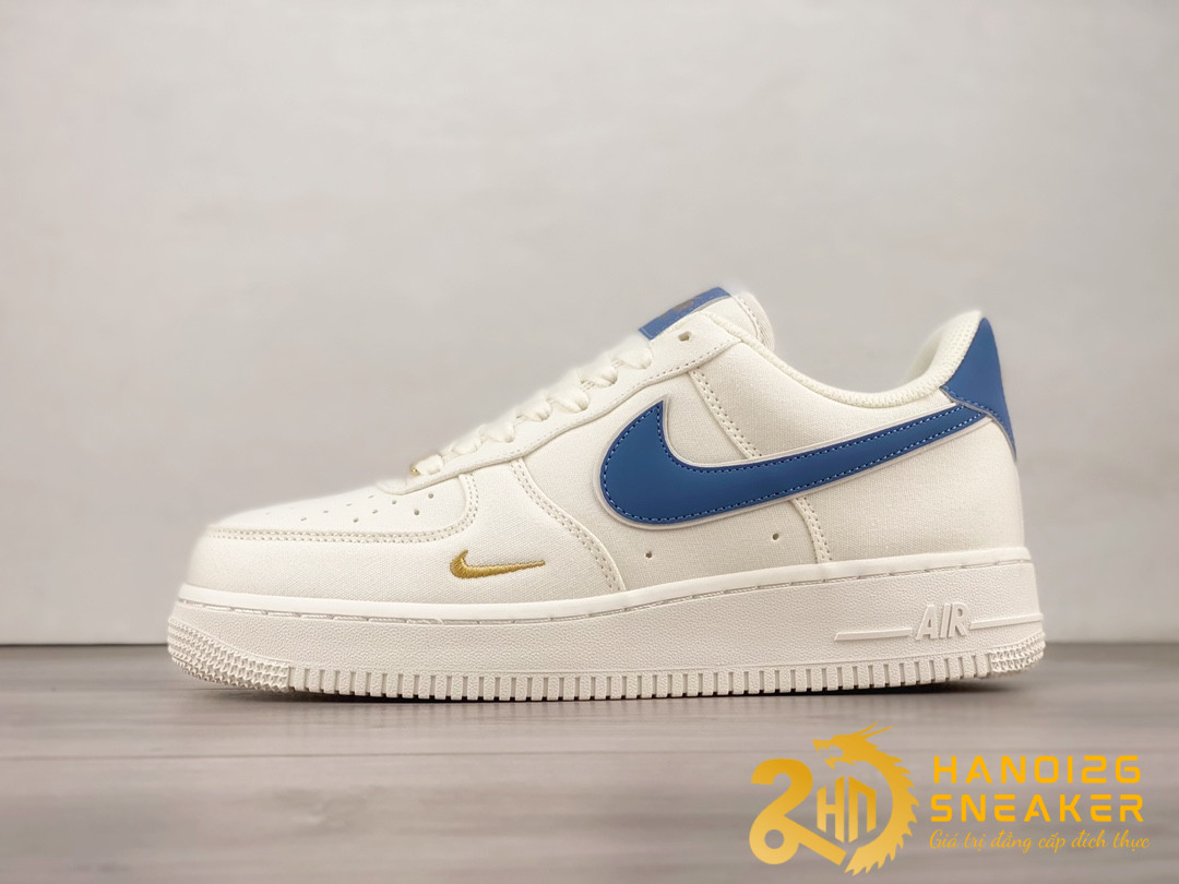 Giày Nike Air Force 1 Beige Blue Metallic Gold