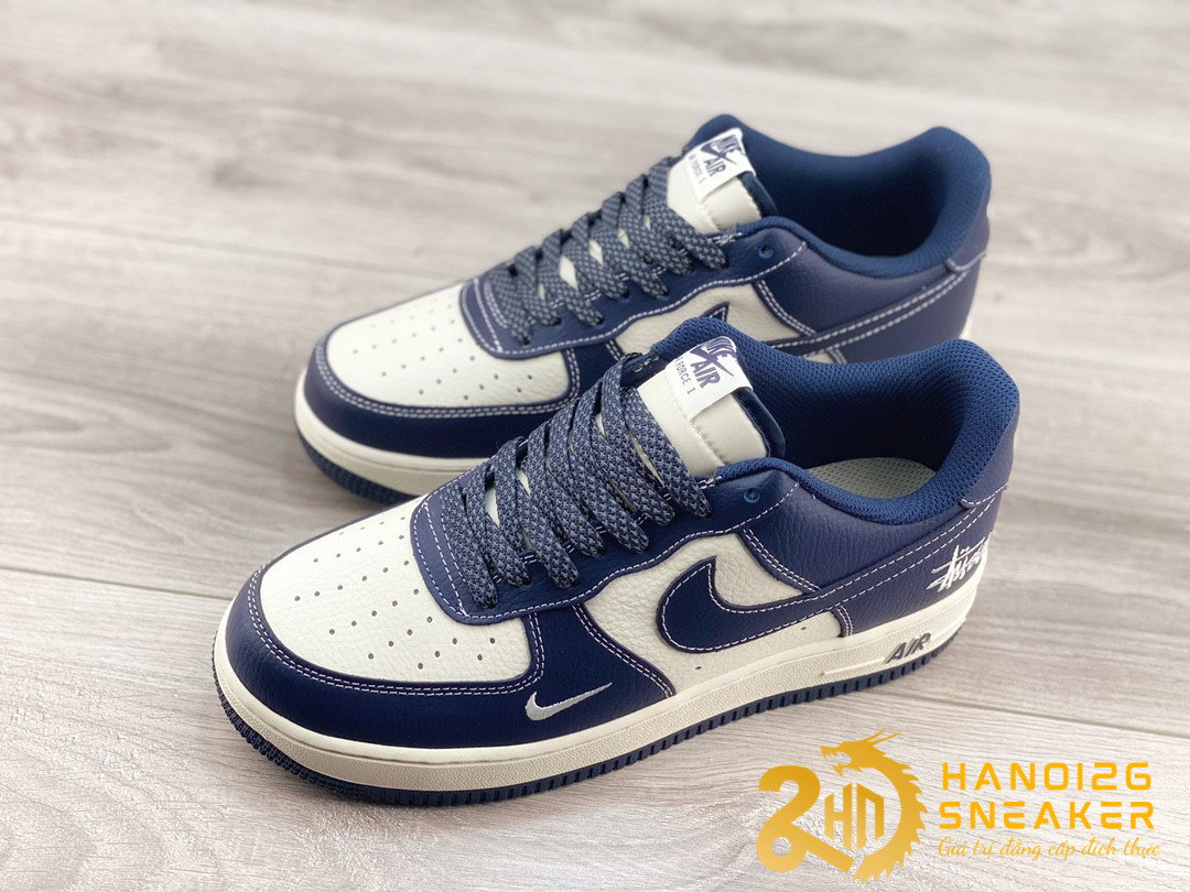 Giày Nike Air Force 1 Stussy Dark Blue White (1)