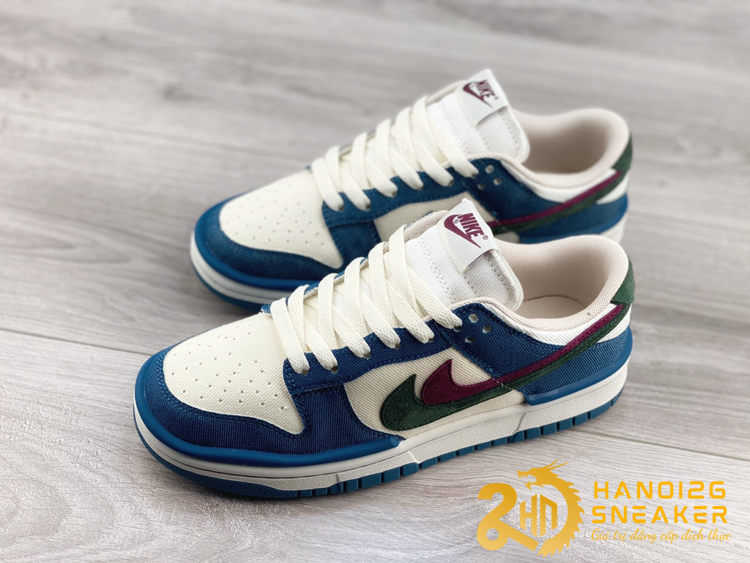 Giày Nike SB Dunk Low Denim Blue Green Purple (1)
