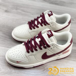 Giày Supreme X Nike SB Dunk Low Red Dahlia (1)