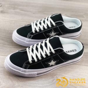 Giày Converse One Star Vintage Suede Black Low (1)