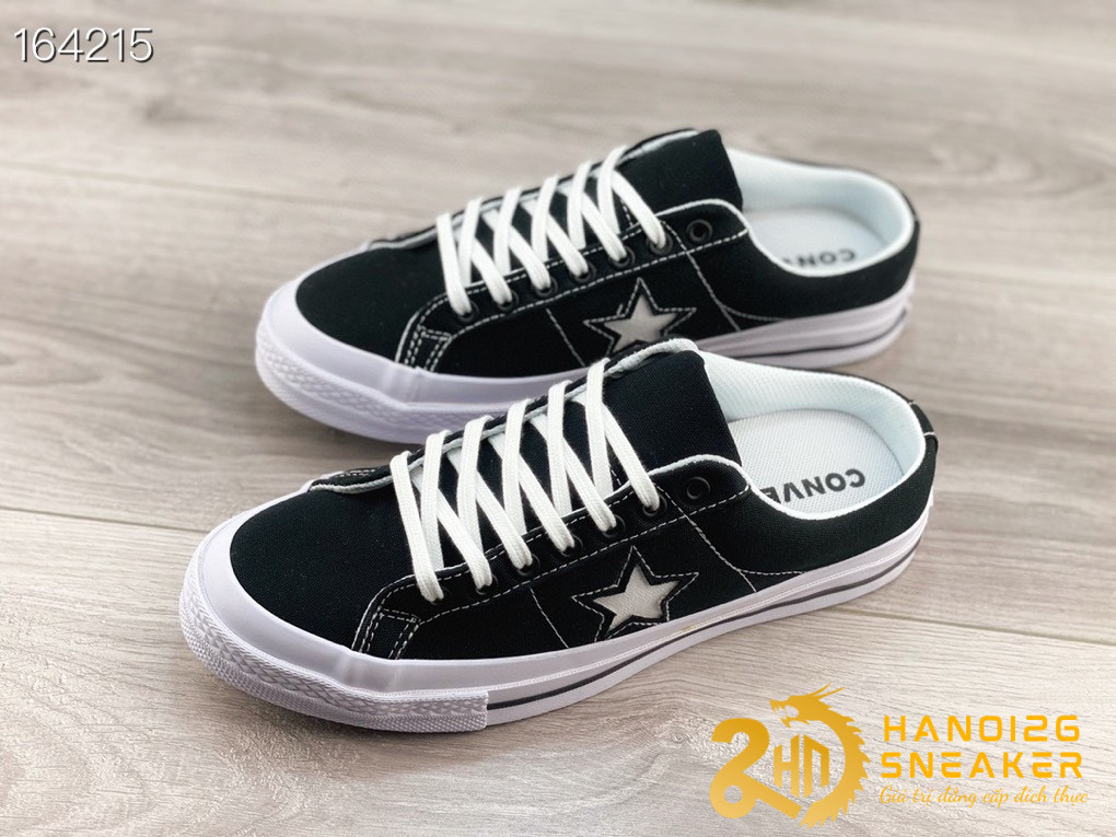 Giày Converse One Star Vintage Suede Black Low (1)