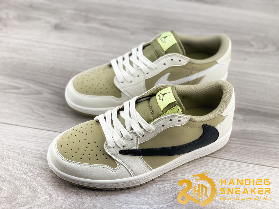 Giày Jordan 1 Retro Low Golf Travis Scott Neutral Olive (1)
