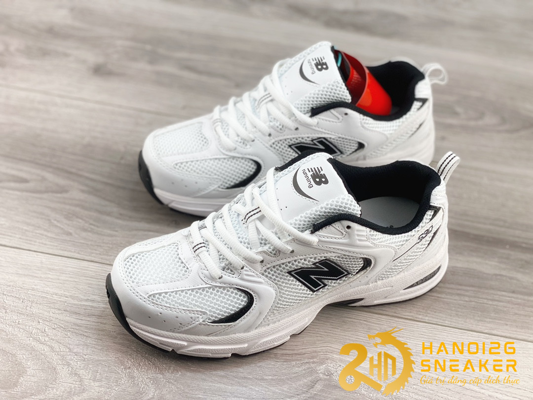 Giày New Balance 530 White Black Details (1)