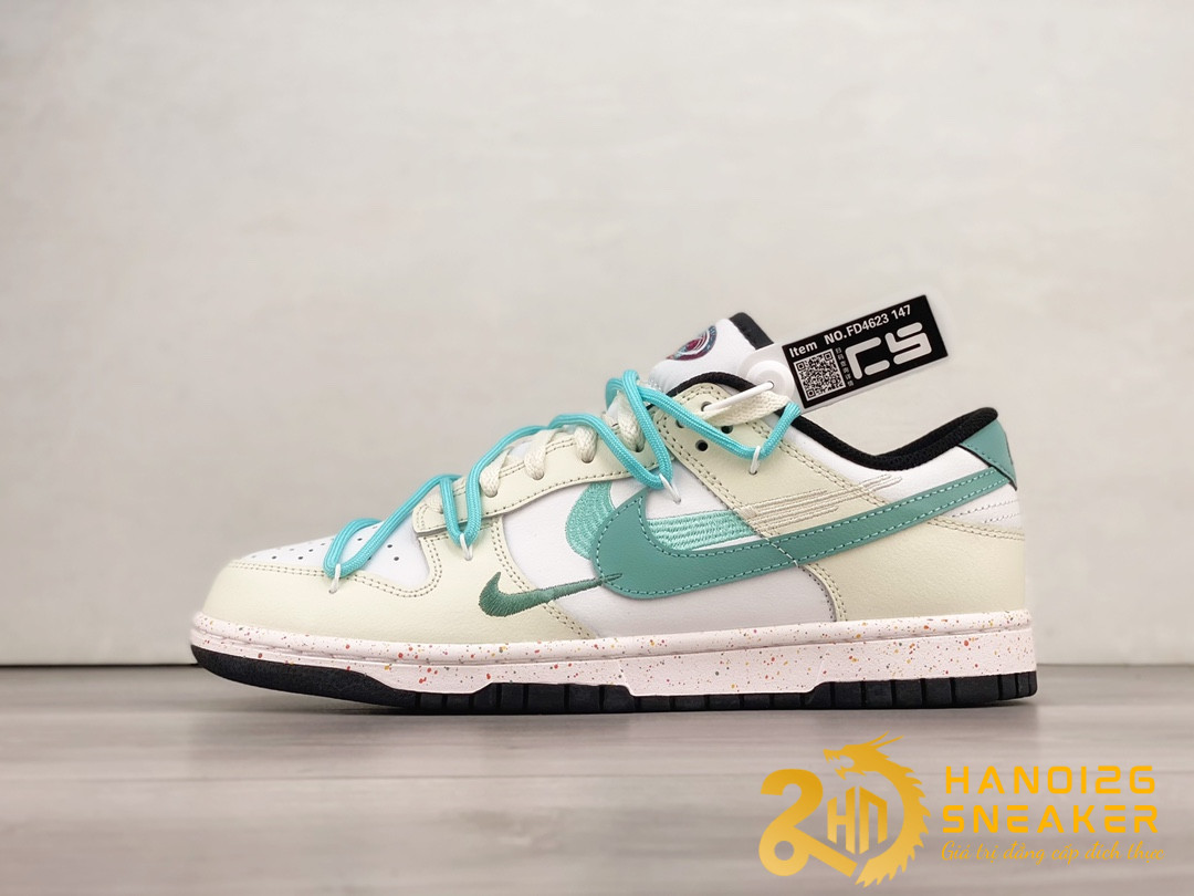 Giày Nike Dunk Low Three-hook Beige Green
