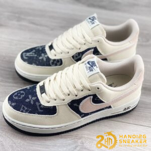 Giày Nike Air Force 1 07 Bone White Pink Dark Blue (1)