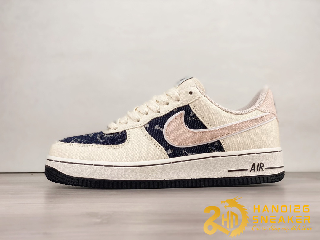 Giày Nike Air Force 1 07 Bone White Pink Dark Blue