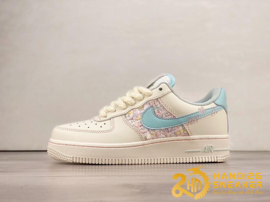 Giày Nike Air Force 1 07 Low Just Do It Off White Pink Blue FJ7740-013