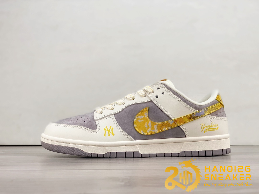 Giày Dunk Low MLB Off White Yellow Dark Grey