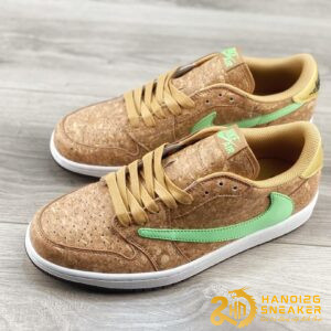 Giày Jordan 1 Low Travis Scott Natural Yellow (1)