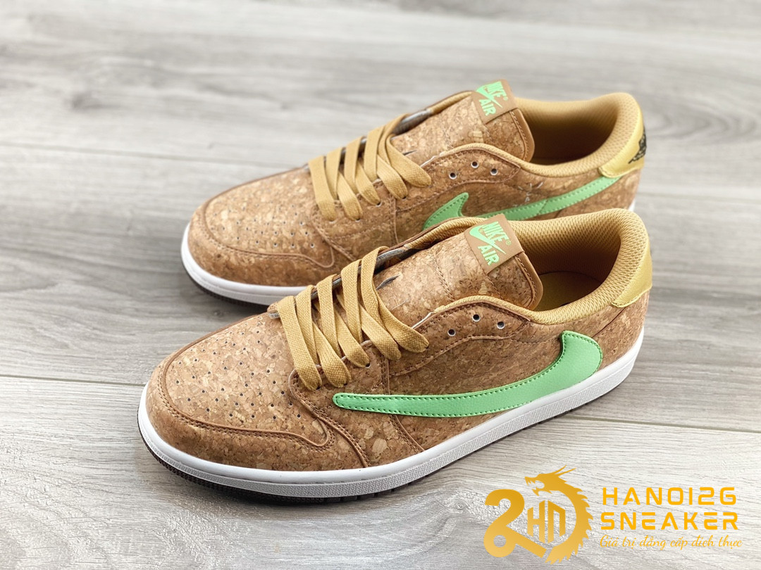 Giày Jordan 1 Low Travis Scott Natural Yellow (1)
