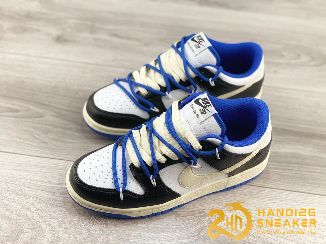 Giày Nike Dunk Low White Black Royal (1)