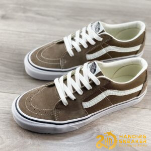 Giày Vans SK8 Low Textured Brown White (1)