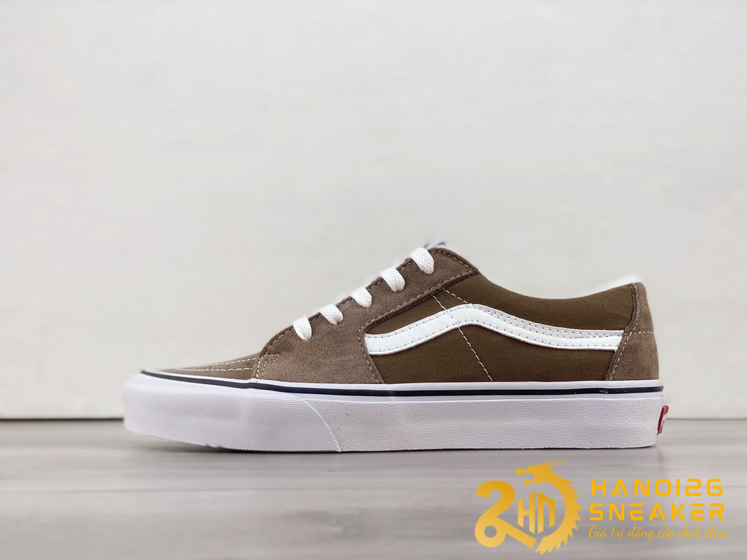 Giày Vans SK8-Low Textured Brown White