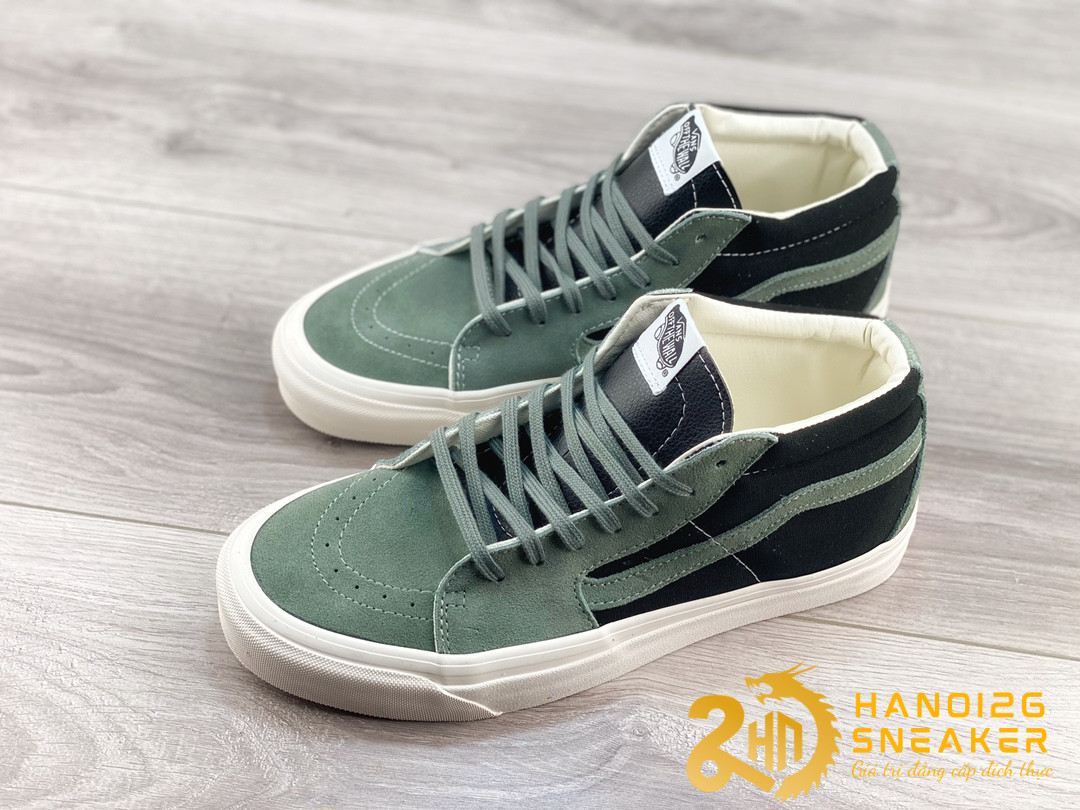 Giày Vans Vault OG SK8 Mid LX Tri Tone Rose Green (1)