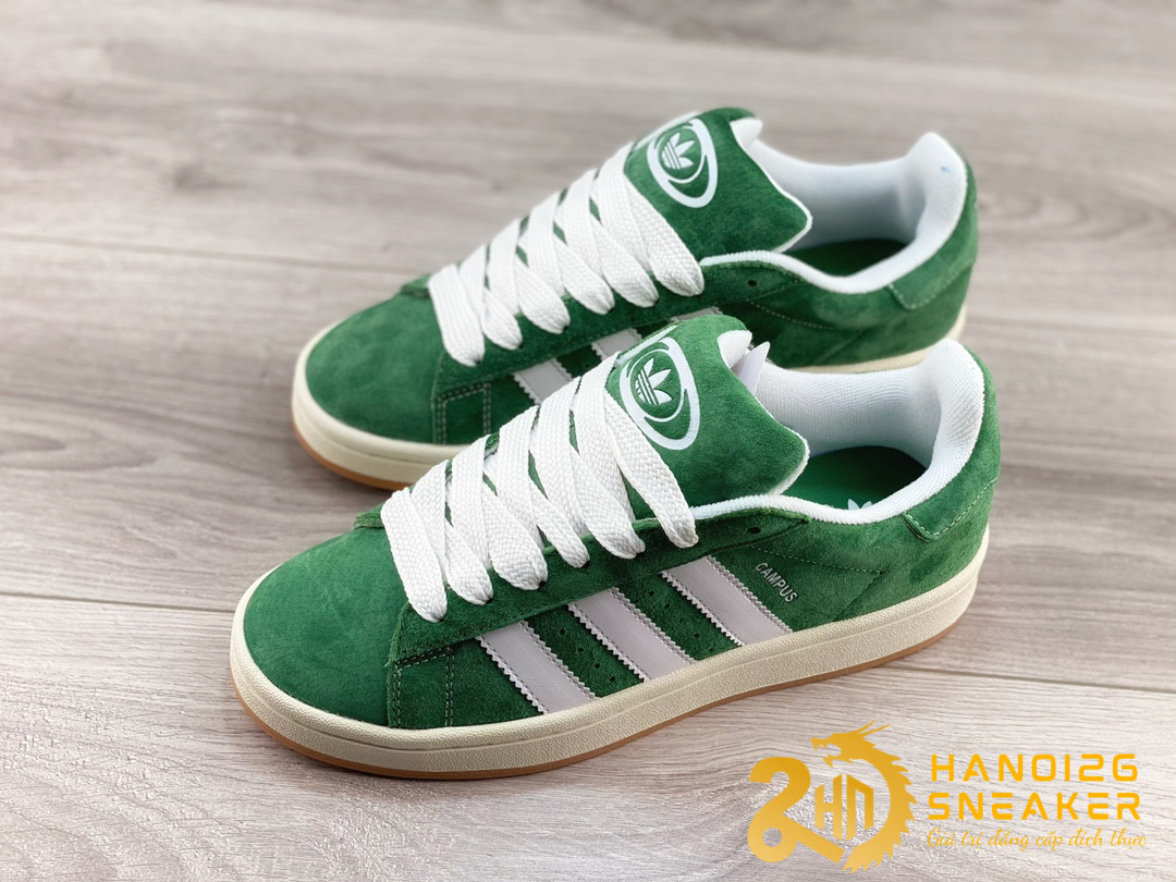 Giày Adidas Campus 00s Dark Green Cloud White (1)
