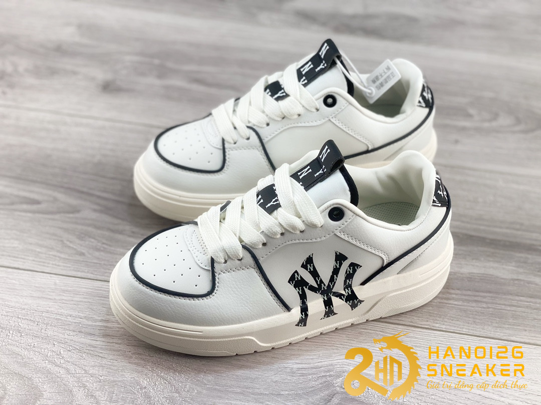 Giày MLB Chunky Liner NY White Black (1)
