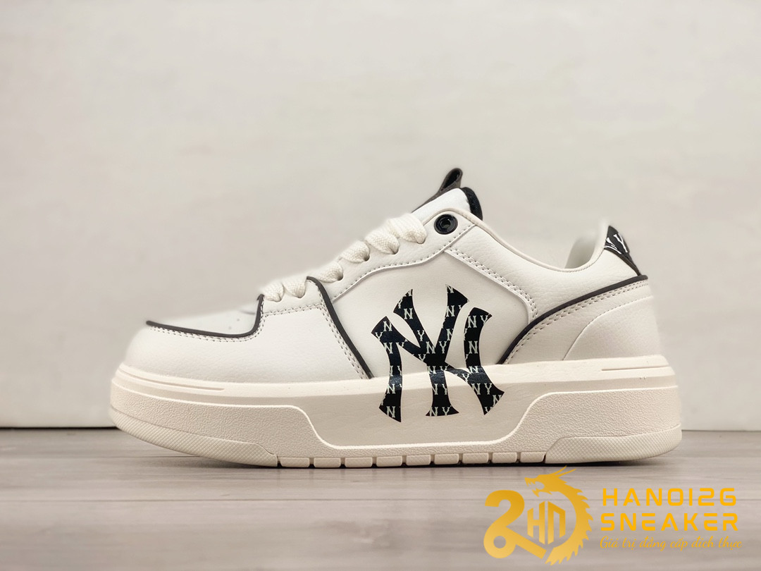 Giày MLB Chunky Liner NY White Black