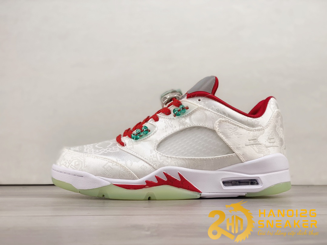 Giày Nike Air Jordan 5 Low x CLOT White Silk