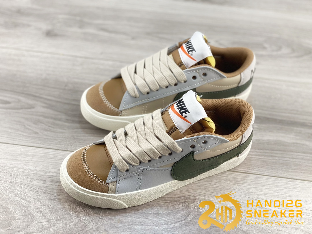 Giày Nike Blazer Low 77 Jumbo Sand Drift Olive (1)