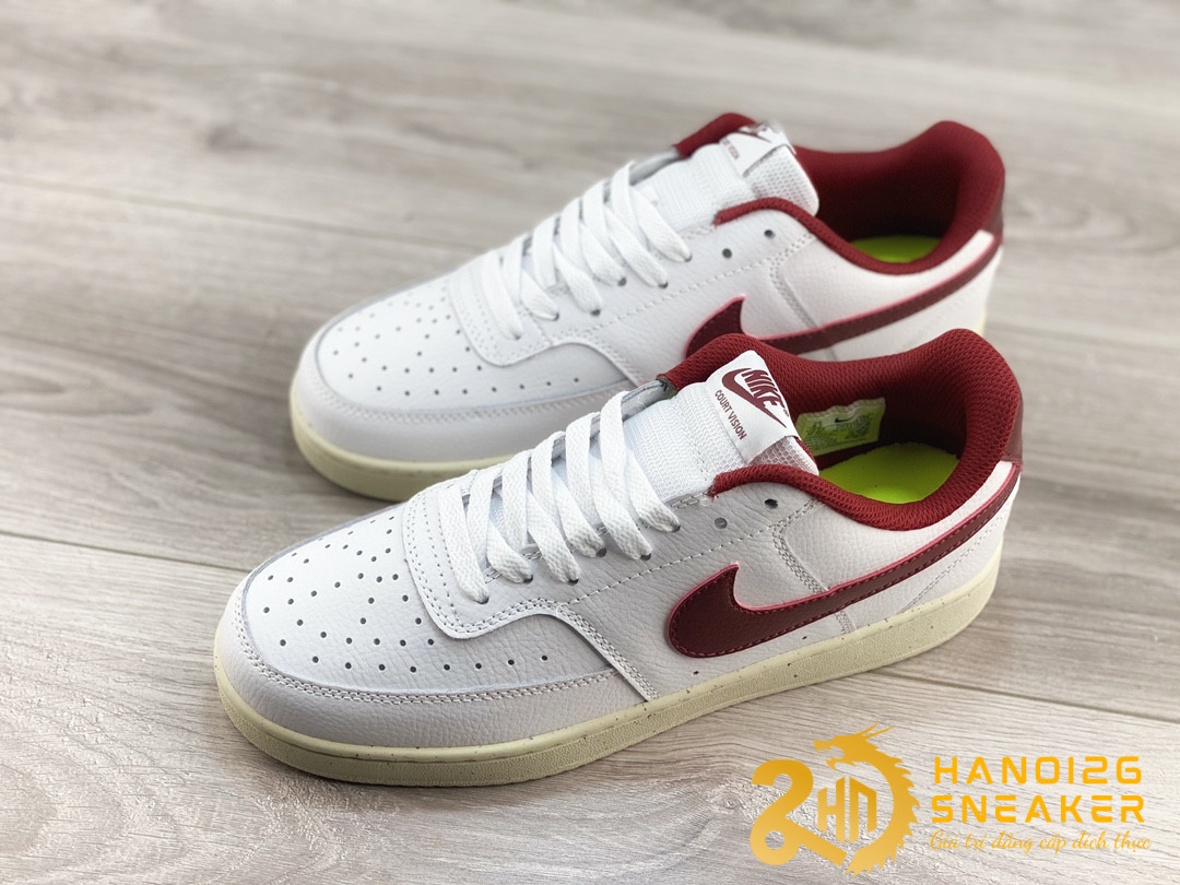 Giày Nike Court Vision Low White Red Gold (1)