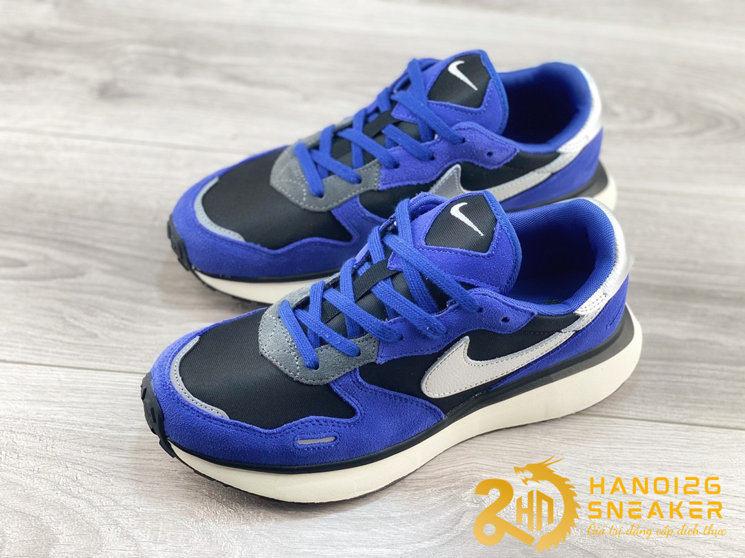 Giày Nike Phoenix Waffle Blue Black Silver (1)