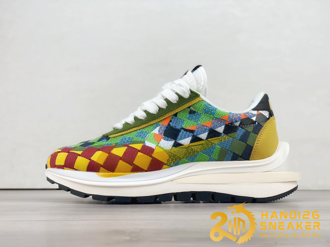 Giày Sacai x Nike LDVaporwaffle Mix Low Green Gusto