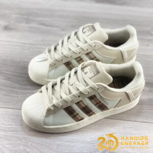 Giày Adidas Originals Superstar Pride White Brown (1)