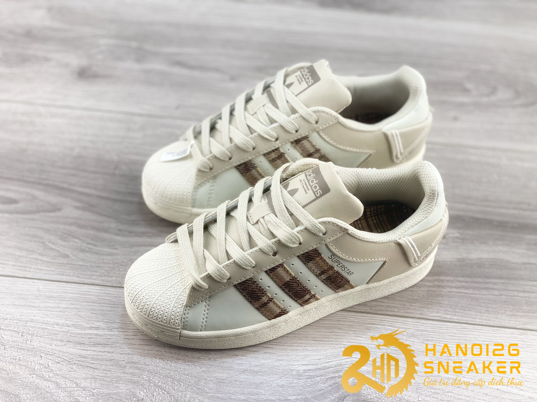Giày Adidas Originals Superstar Pride White Brown (1)