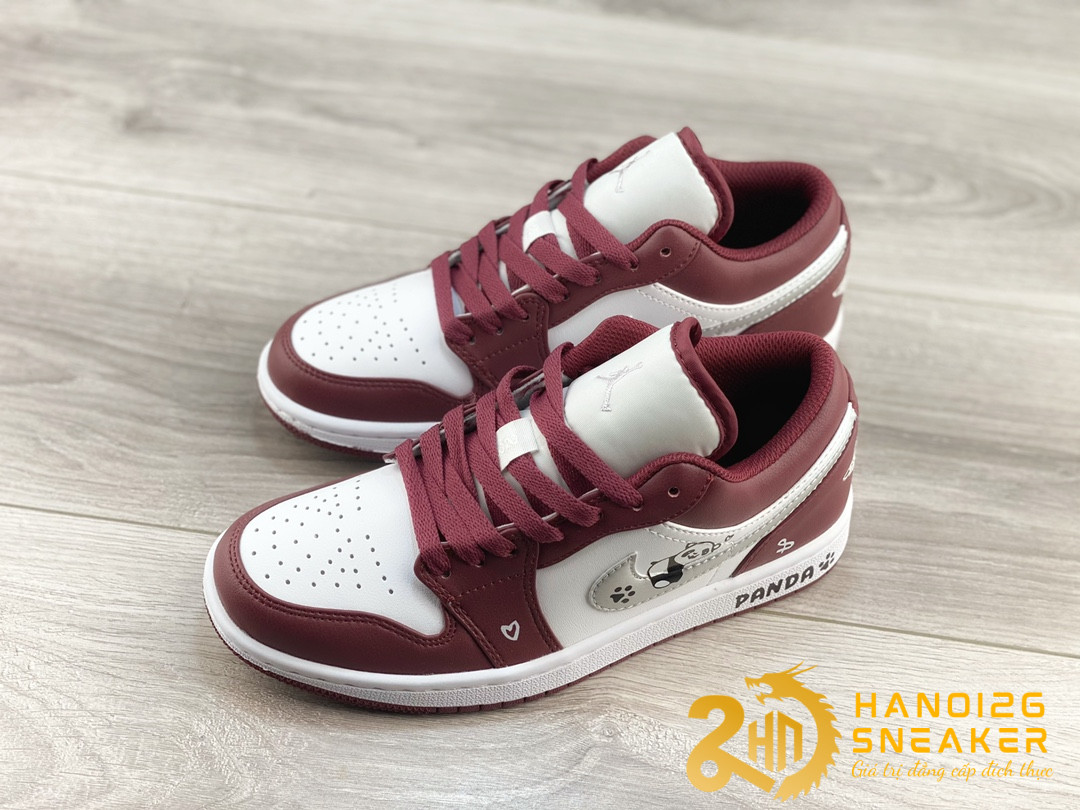 Giày Air Jordan 1 Low White Bordeaux Panda (1)