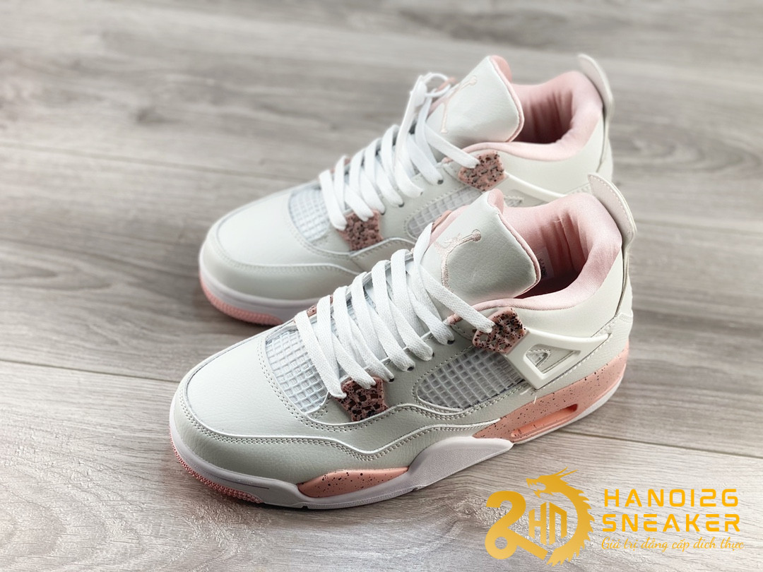 Giày Air Jordan 4 Retro White Peach Pink (1)