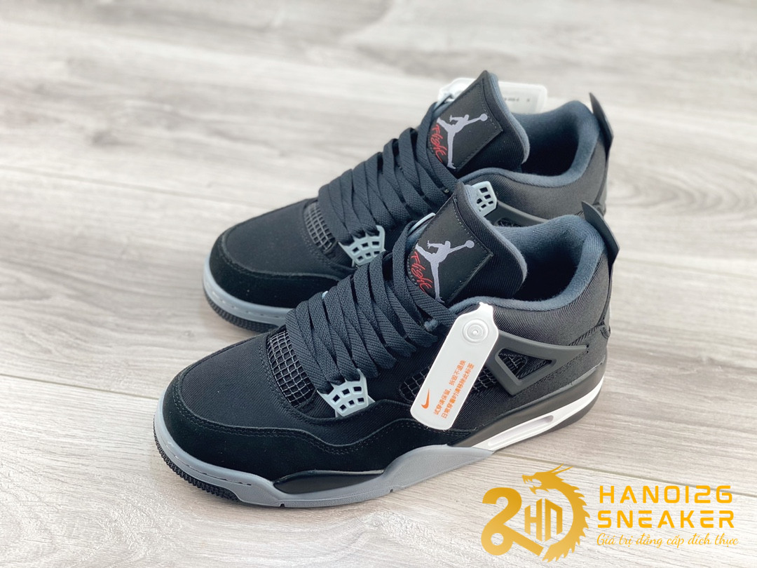 Giày Jordan 4 Retro SE Black Light Steel (1)