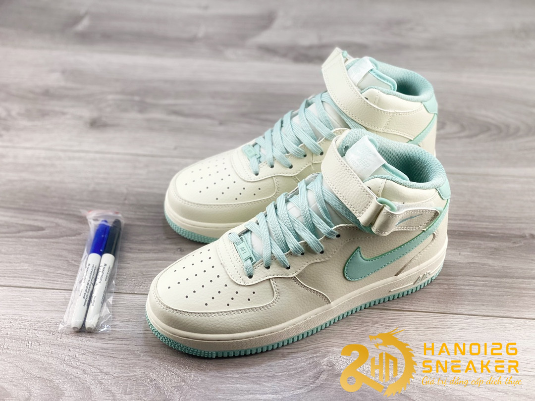 Giày Nike Air Force 1 07 Mid Rice Ice Blue (1)