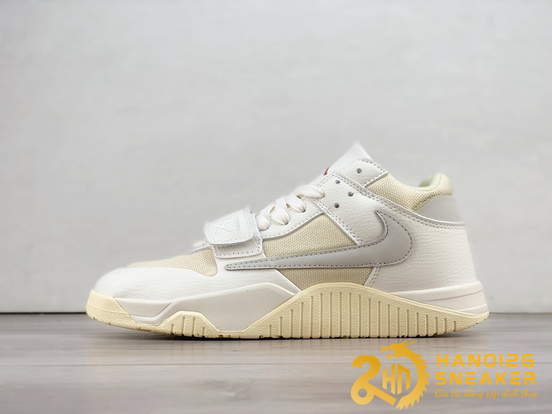 Giày Nike Jordan Cut The Check Travis Scott White Grey