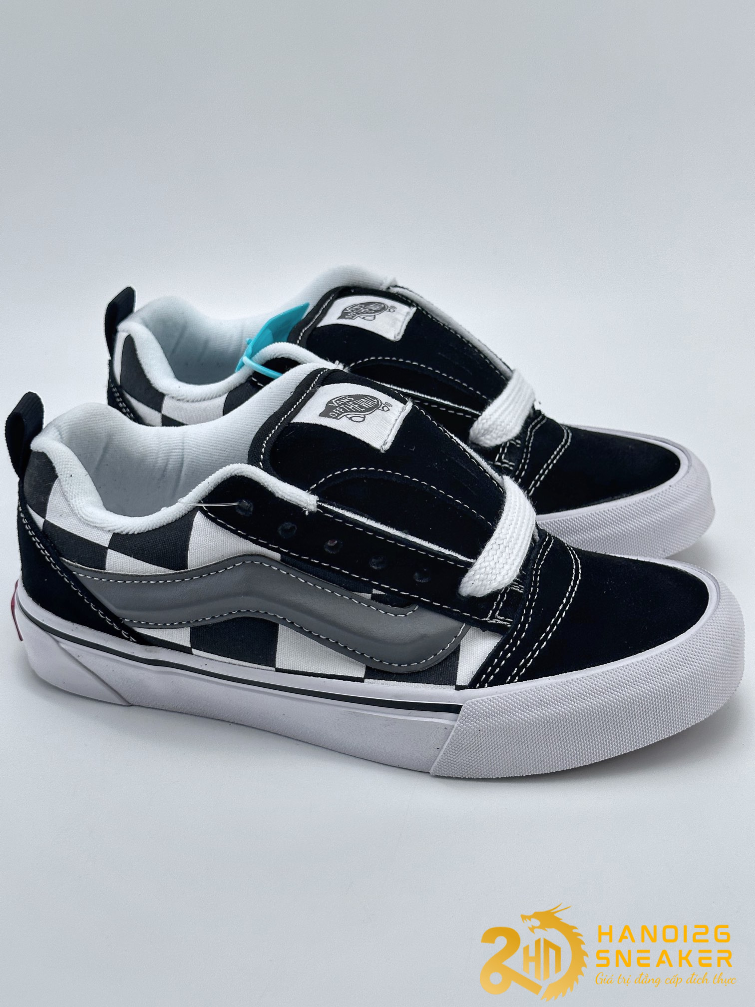 Giày Vans Knu Skool Trainers In Black White (7)