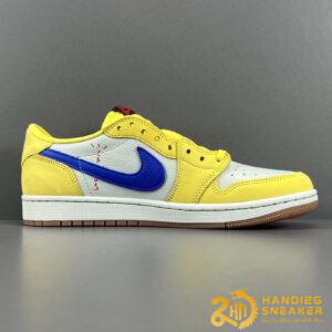 Giày Travis Scott X Nike Air Jordan 1 Retro Low OG SP Canary Like Auth (1)