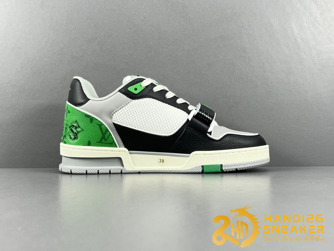 Giày Louis Vuitton Trainer White Grey Black Green (1)