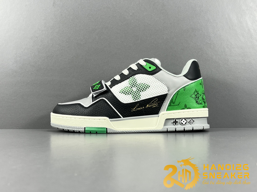 Giày Louis Vuitton Trainer White Grey Black Green